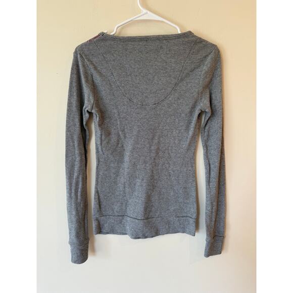 BDG Long Sleeve Printed Pullover Scoop Neck Sweater Gray Women's Size Small - Picture 2 of 10